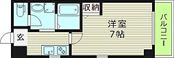 パーラム関目 1Kの間取図画像