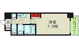 ウォークフォレスト御幸町 1Kの間取図画像
