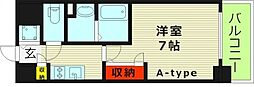 エスリード大阪城 1Kの間取図画像