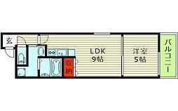 フジパレス鶴見10番館 1LDKの間取図画像
