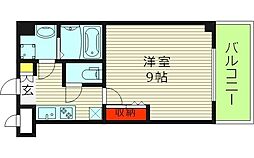 グランシエール都島 1Kの間取図画像