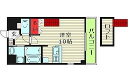 メイト鶴見 ワンルームの間取図画像