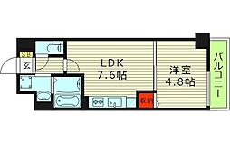 リアライズ今里南 1LDKの間取図画像