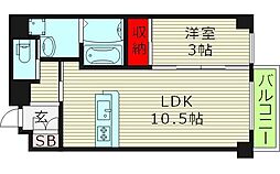 メゾンKiko今里 1LDKの間取図画像