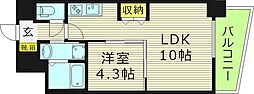 セレニテ京橋クレア 1LDKの間取図画像