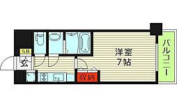 Luxe今里2 1Kの間取図画像