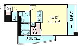エスティメゾン京橋 ワンルームの間取図画像