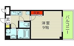 グランシエール都島 1Kの間取図画像