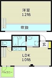 千寿シーク2 1LDKの間取図画像