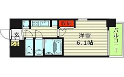 W-STYLE大阪城南 1Kの間取図画像