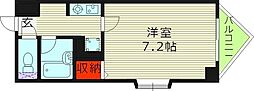 ソレイユ 1Kの間取図画像
