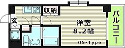 ディナスティ都島北通 1Kの間取図画像