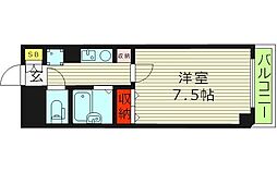 プリヴェ1号館 1Kの間取図画像
