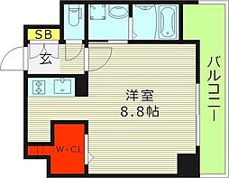 ララプレイスザ・京橋ステラ 1Kの間取図画像