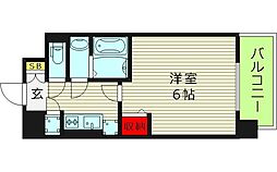 レジュールアッシュ緑橋駅前 1Kの間取図画像