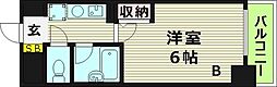エスリード大阪城北 1Kの間取図画像