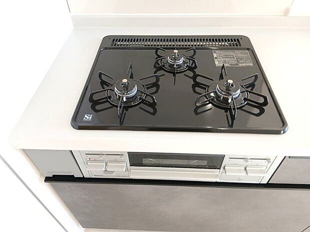 3口ガスコンロ＋グリル＋調味料ストッカー