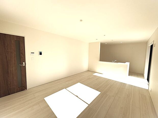 ●16帖直線状にキッチン・リビング・居室が繋がっており、周りを見わたし易い間取です♪