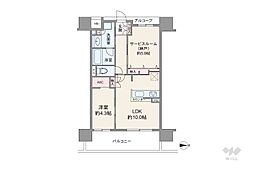 プレサンスロジェ天王寺ザ・レジデンス 1SLDKの間取図画像