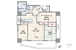 セレッソコート真田山公園 3LDKの間取図画像