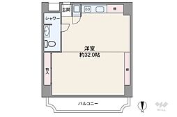 第2メゾン北梅田 ワンルームの間取図画像
