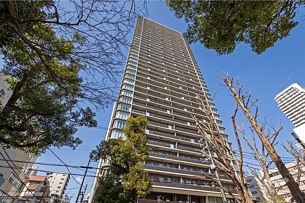 プレミストタワー大阪新町ローレルコートの外観（南西側から）