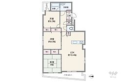 コンフィデンス立売堀 3LDKの間取図画像