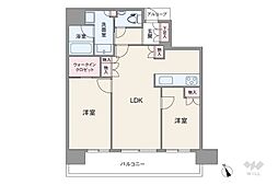 ザ・パークハウス中之島タワー 2LDKの間取図画像