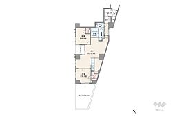 エステムプラザ梅田中崎町2 2LDKの間取図画像
