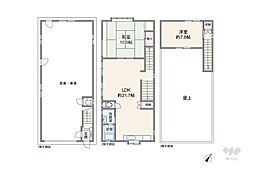 大阪市西区九条南4丁目 一戸建て 2LDKの間取り