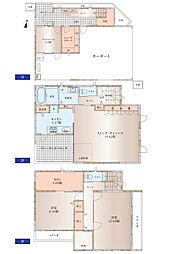 練馬区上石神井南町戸建 3LDKの間取り