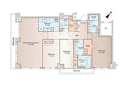 クラッシィハウス高輪 3LDKの間取り