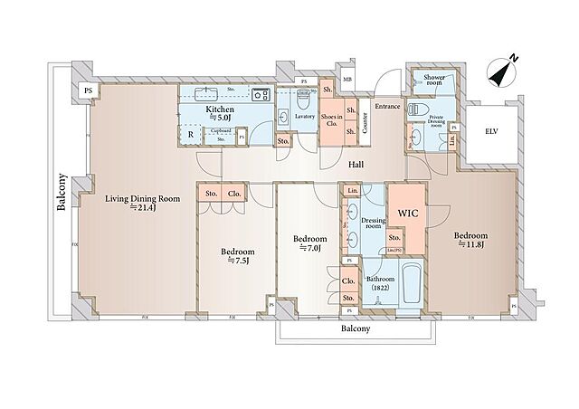 間取り クラッシィハウス高輪 2階/-