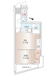 デュオ・スカーラ渋谷 1DKの間取図画像