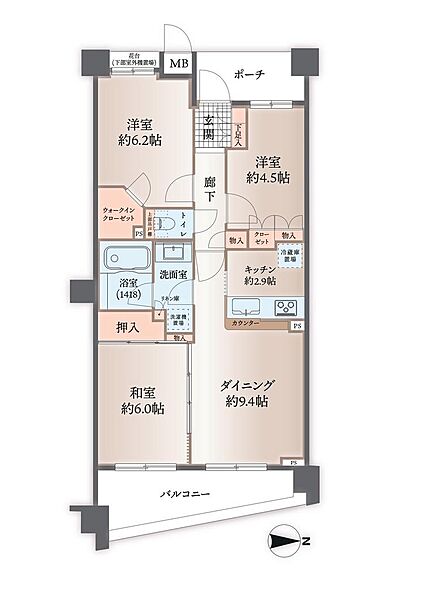 間取りを拡大表示