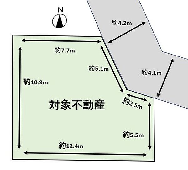 約36坪、建築条件無しです。