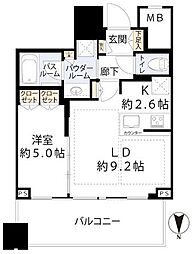 ラ・トゥール大阪梅田 1LDKの間取図画像