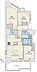 間取り：3LDK、専有面積70m2、バルコニー面積10.62m2