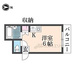 ペントハウス21 ワンルームの間取図画像