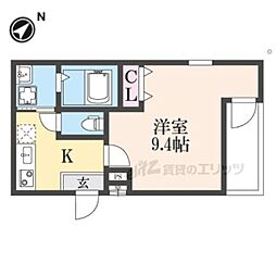 Osaka Metro中央線 長田駅 徒歩6分の賃貸アパート 3階1Kの間取り
