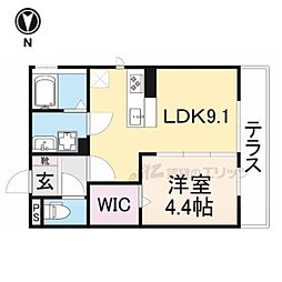 ええいろ 1階1LDKの間取り