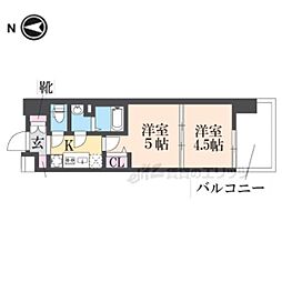 ＬＵＸＥＮＡ　ＫＡＤＯＭＡ 2階2Kの間取り