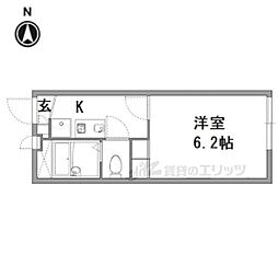 レオパレスコンフォート 1Kの間取図画像