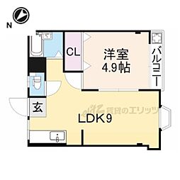 ペントハウス11 1LDKの間取図画像