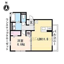 グリシーナ 1LDKの間取図画像