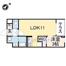 サンシャインウィステリア 1LDKの間取図画像