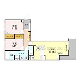 Reve 2LDKの間取図画像