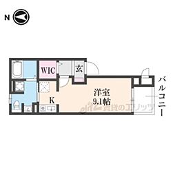 スペリオール門真南 ワンルームの間取図画像