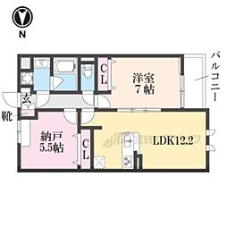 パストーン・ココ 1LDKの間取図画像