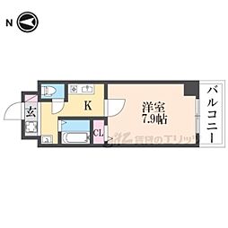 M'PLAZA香里五番館 1Kの間取図画像